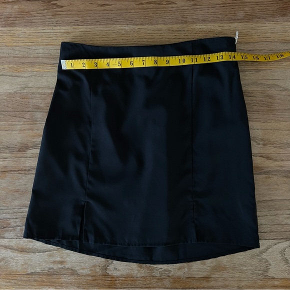 BLACK HIGH WAISTED MINI SKIRT #0366 - Picture 8 of 9